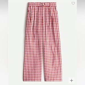 J.Crew Wide-leg pant in drapey gingham